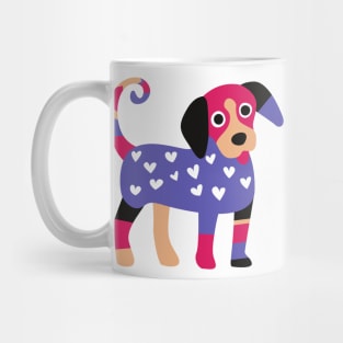 Cute Cartoon Dog Multicolor Mug